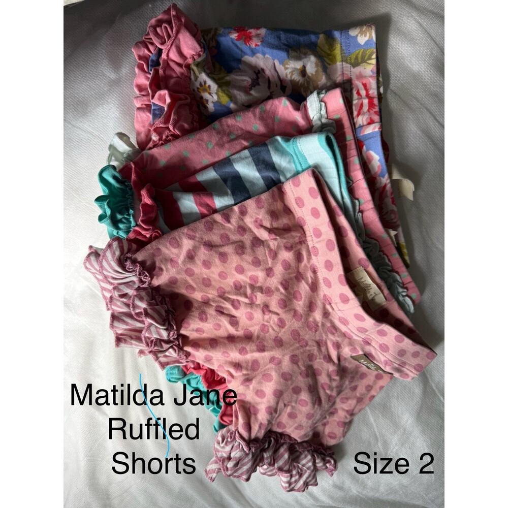Matilda Jane Shorties Shorts Ruffle Size 2 LOT OF 4